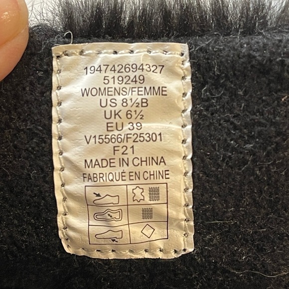 Lands End Women's Ankle Booties Size 8.5B Purple Suede and Nylon Faux Fur Trim - Picture 10 of 10